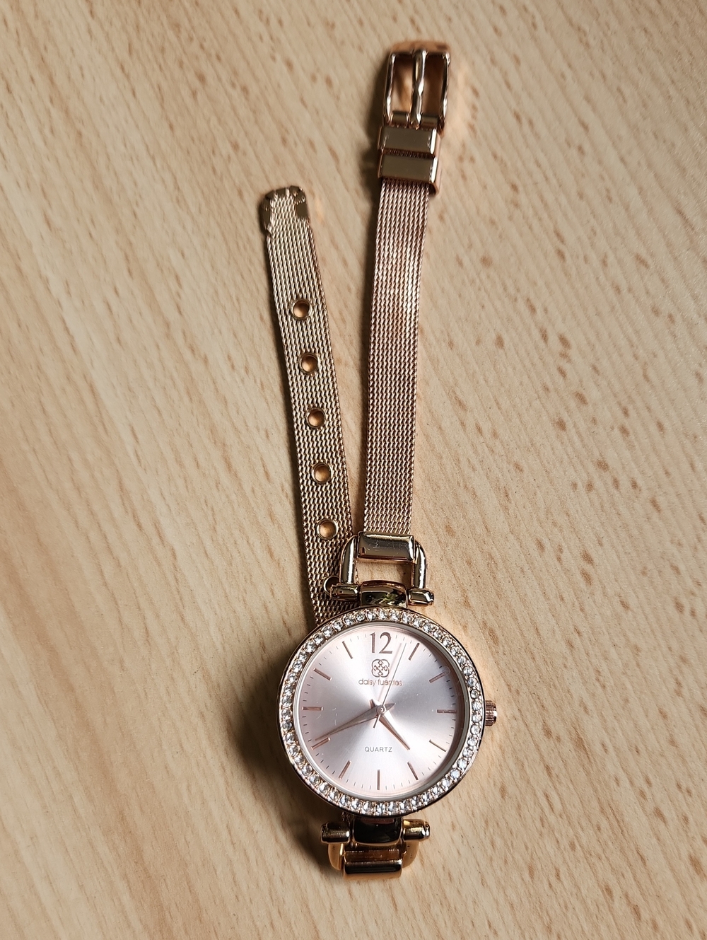 Daisy Fuentes Rose Gold Crystal Bezel Women's Watch